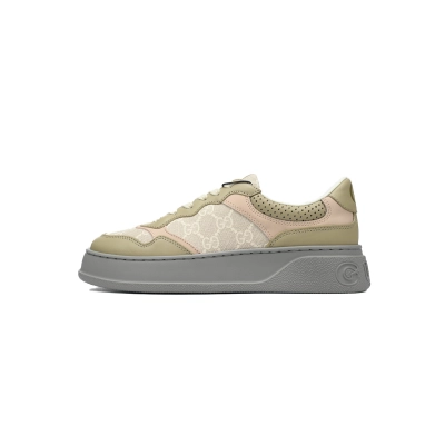 gray powder Gucci platform biscuit shoes Gucci Chunky B GG Supreme Sneakers 01