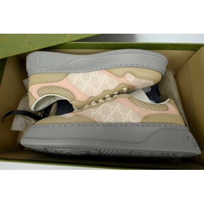 gray powder Gucci platform biscuit shoes Gucci Chunky B GG Supreme Sneakers 02