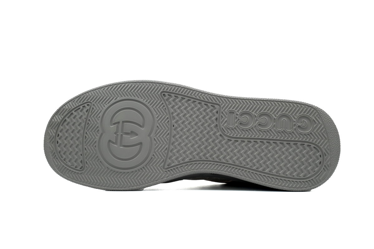 gray powder Gucci platform biscuit shoes Gucci Chunky B GG Supreme Sneakers