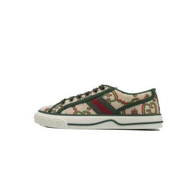 Green flower color matching Gucci 1977 Sneakers Gucci Tennis 100th Anniversary casual fashion sneakers 01