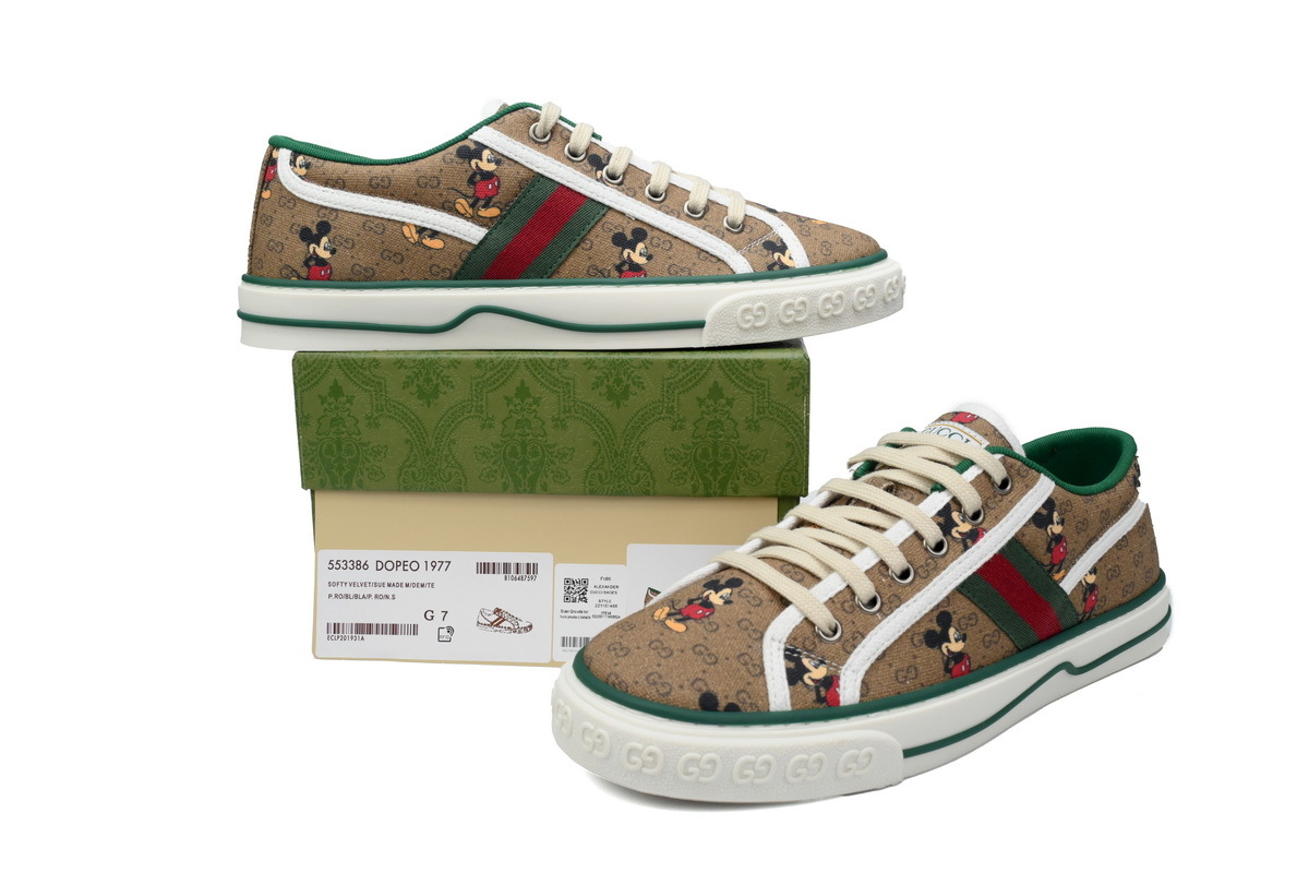 Mickey apricot Gucci 1977 Sneakers Gucci Tennis Disney co-branded fashion sneakers