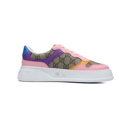 Purple color matching Gucci platform biscuit shoes Gucci Pair Low-top Lace-up Sneakers 02