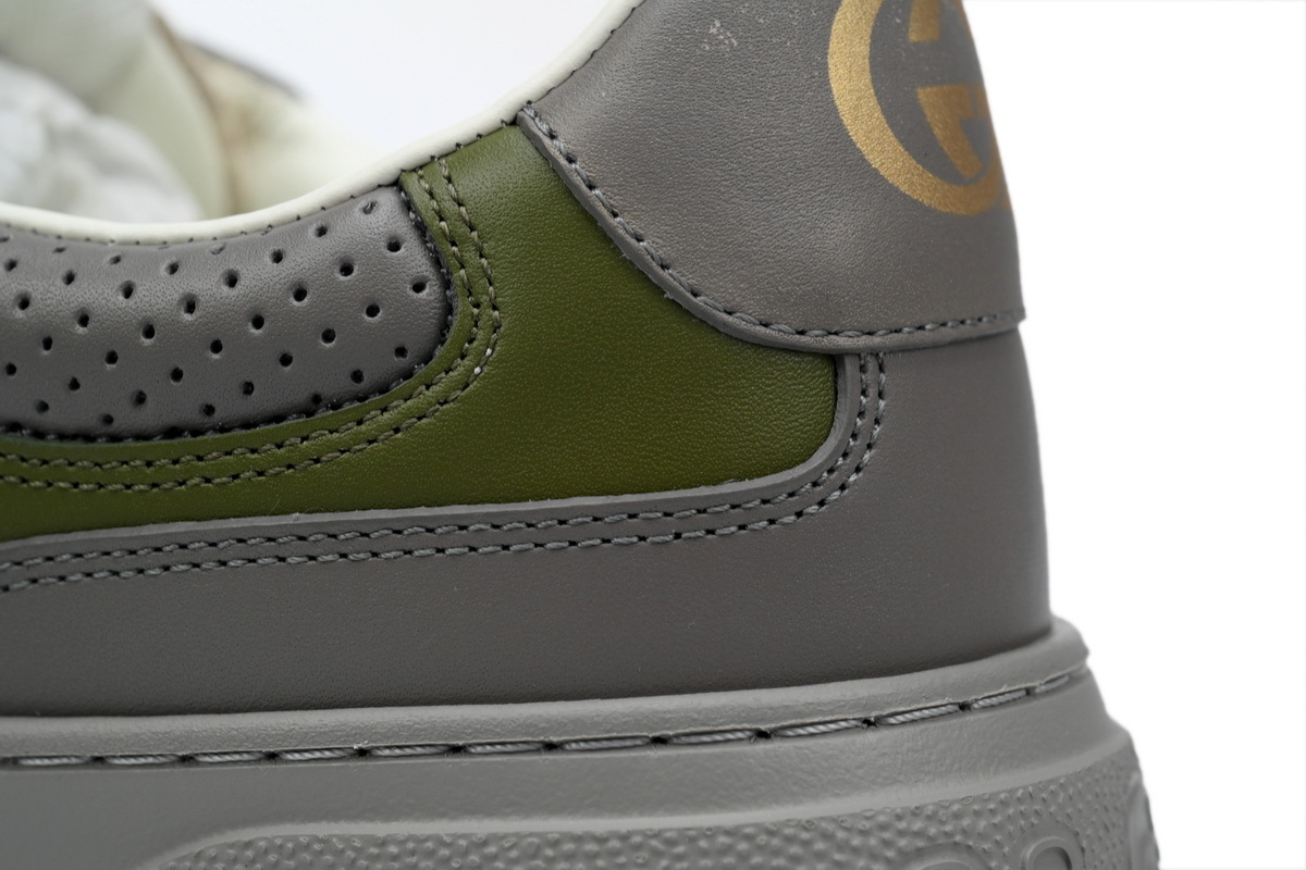 white gray green Gucci platform biscuit shoes Gucci Chunky B Sneakers
