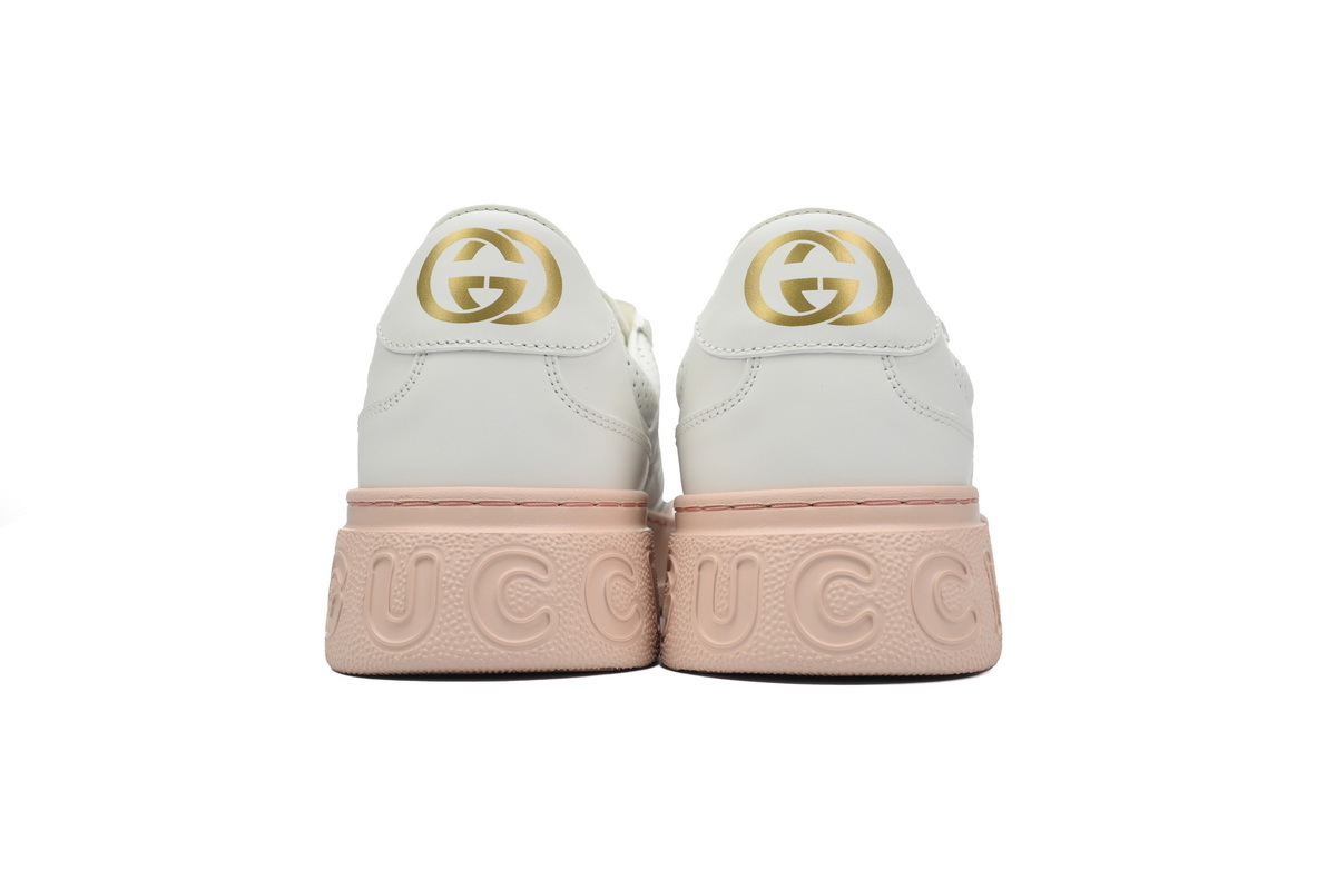 white pink Gucci platform biscuit shoes Gucci casual Sneakers