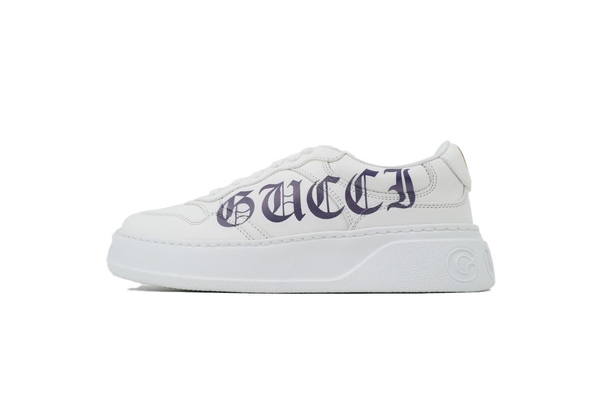 white print Gucci platform biscuit shoes Gucci B Sneakers