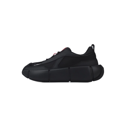 Black Red Prada Fashion Sneakers 01