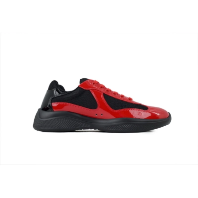 Black Red Prada Low-Top Fashion Sneakers 02