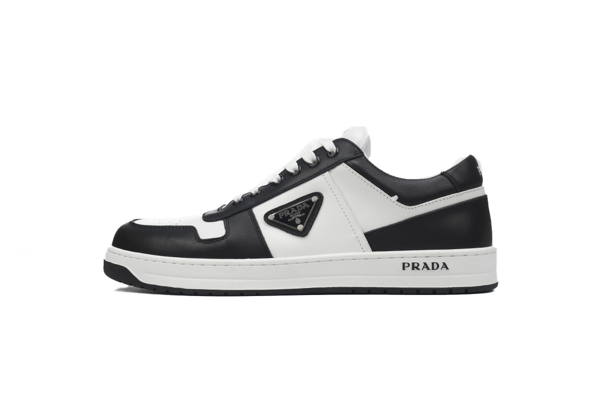 Black White Prada Downtown Low Sneakers