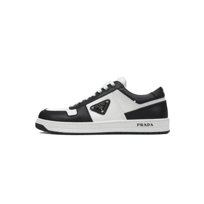 Black White Prada Downtown Low Sneakers 01