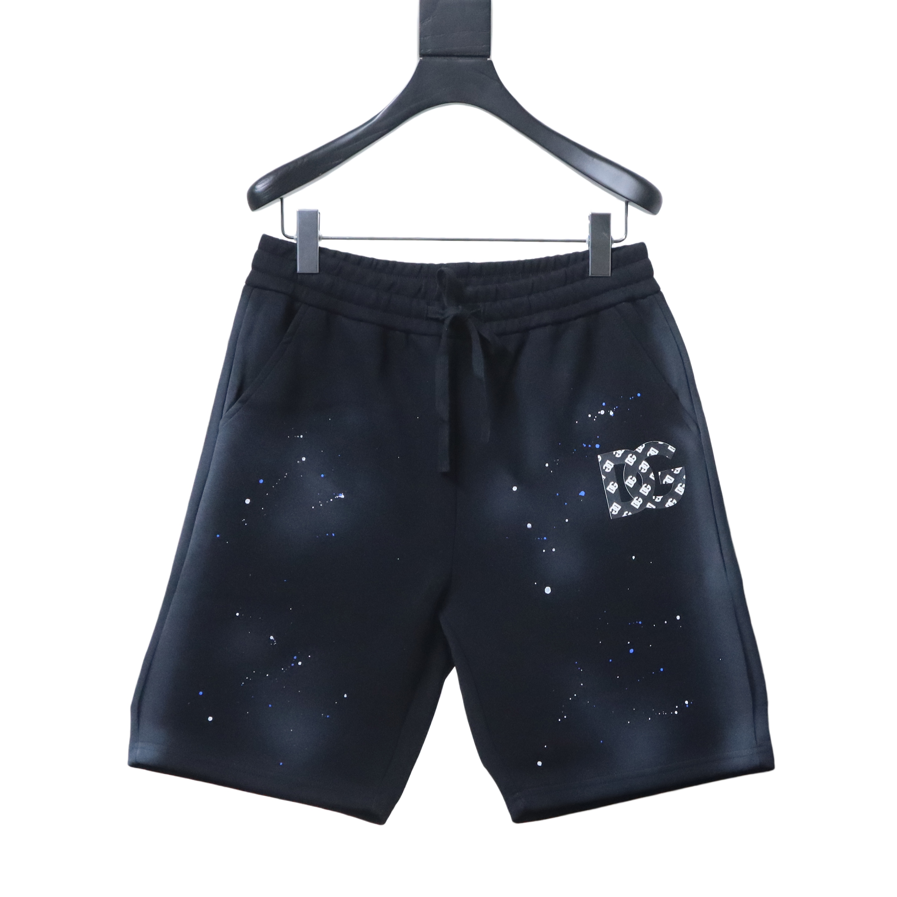 Dolce &amp; Gabbana Rubber Print Logo Black Vintage Shorts 