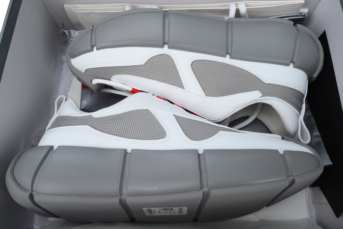 Grey White Prada Fashion Sneakers