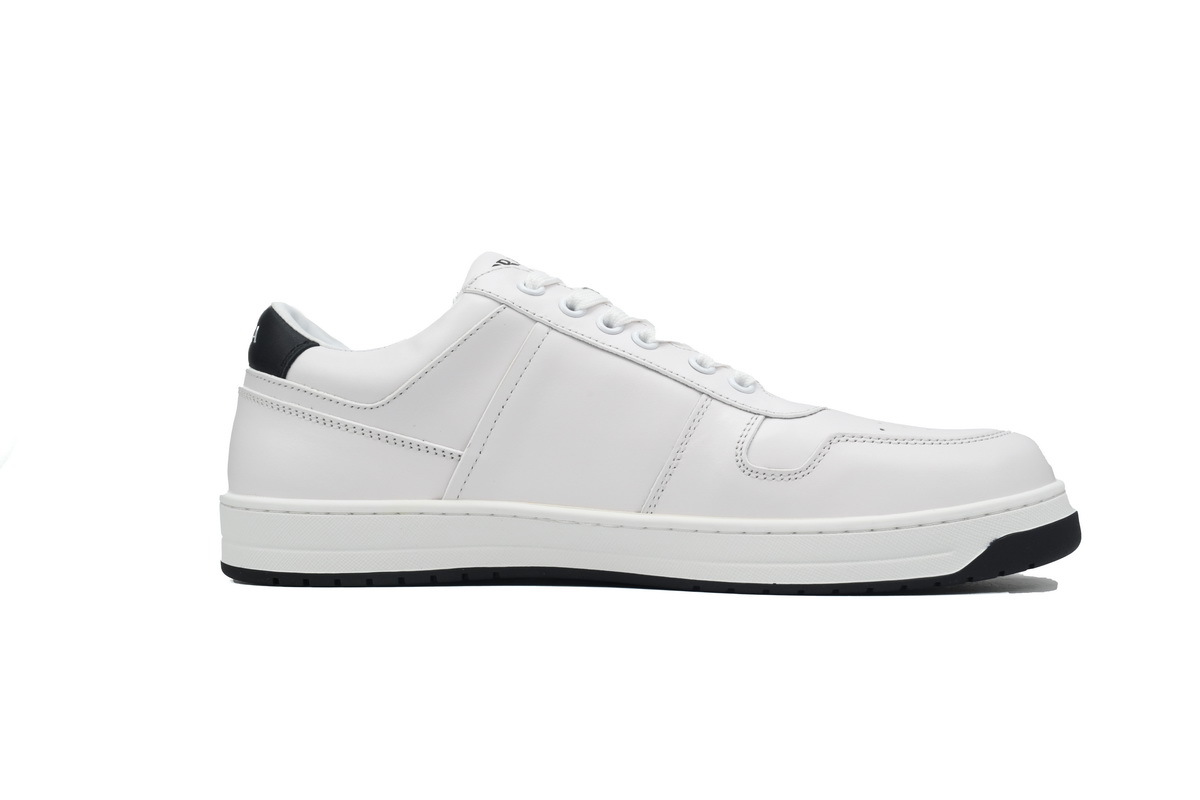 Pure White Prada Downtown Low Sneakers