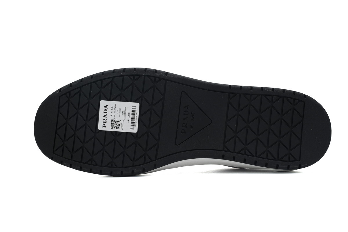 Pure White Prada Downtown Low Sneakers