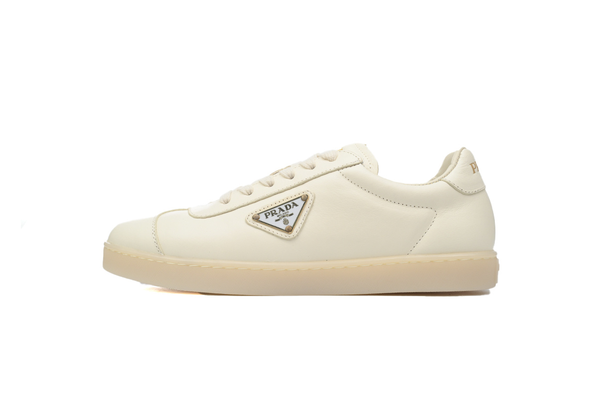 Rice White Prada Downtown Low Sneakers