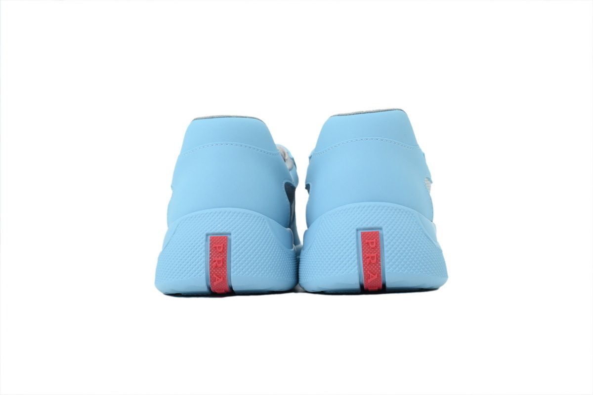 Rubber Sky Blue Prada Low-Top Fashion Sneakers