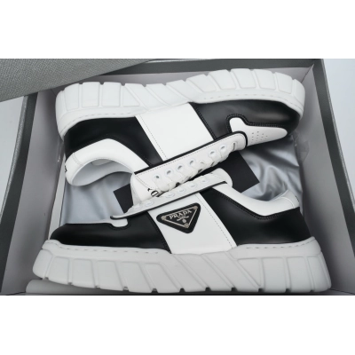 Sawtooth Black White Prada Sneakers 02