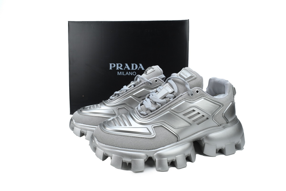 Silver Prada Dad Shoes