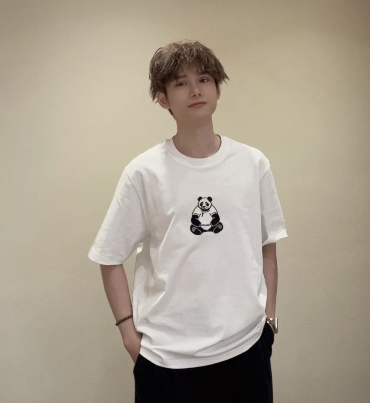 Ami Shirt Paris 26SS Panda Embroidery Crewneck Tee 1