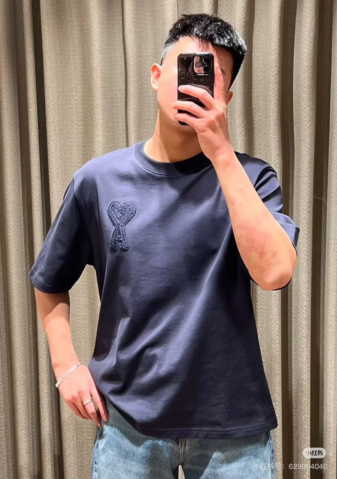 Ami Shirt Minimalist 3D Heart Embroidery Logo Tee 2