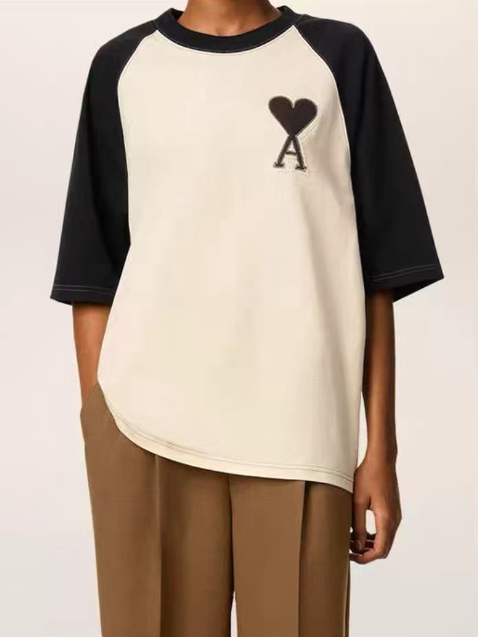 Ami Shirt Ami Paris 26SS Color Block Short Sleeve Tee 1