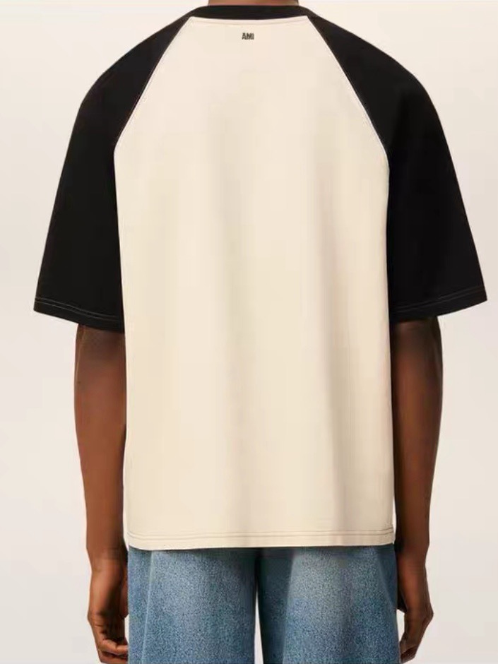 Ami Shirt Ami Paris 26SS Color Block Short Sleeve Tee 1