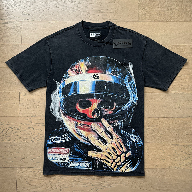 Godspeed Black Racing Skeleton Graphic T-Shirt 1171# 