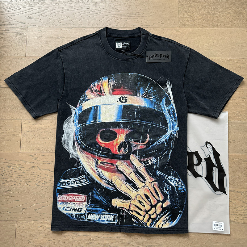 Godspeed Black Racing Skeleton Graphic T-Shirt 1171# 