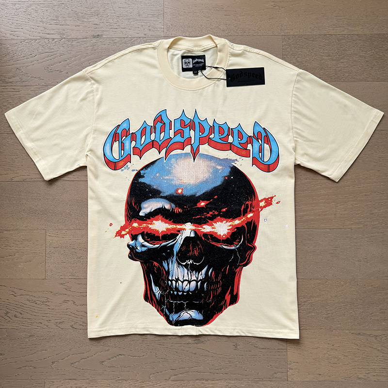 Godspeed  Skull Graphic T-Shirt 3119#