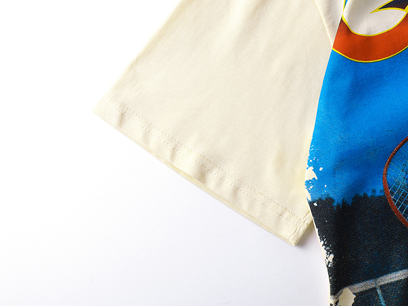 Godspeed Beige Graphic Print Short Sleeve T-Shirt 3170#