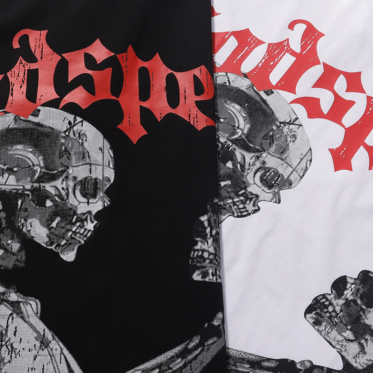 Godspeed 2025 Tech Gaze Skull Print Short Sleeve T-Shirt Unisex 7038