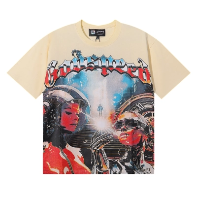 Godspeed Astronaut Robot Print Short Sleeve T-Shirt Unisex 7031 02