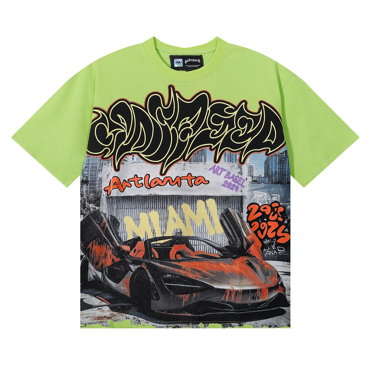 Godspeed Atlanta Limited Edition Supercar Print Short Sleeve T-Shirt Unisex 7050