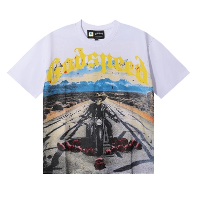 Godspeed Knight Rose Print Short Sleeve T-Shirt Unisex 7027 02