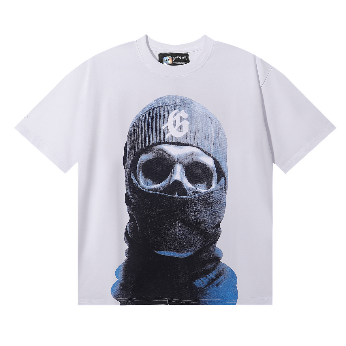Godspeed Masked Man Print Short Sleeve T-Shirt Unisex 7036