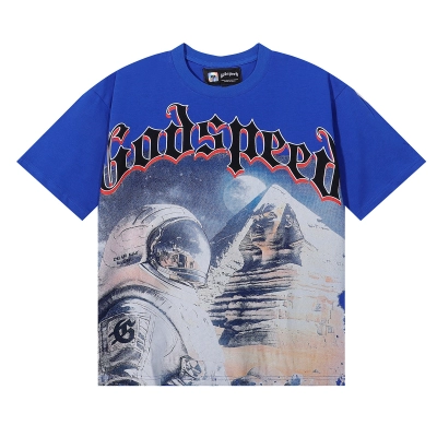 Godspeed Spacesuit Pyramid Print Premium Double Yarn Cotton Casual Crewneck Short Sleeve T-Shirt Unisex 7053 02
