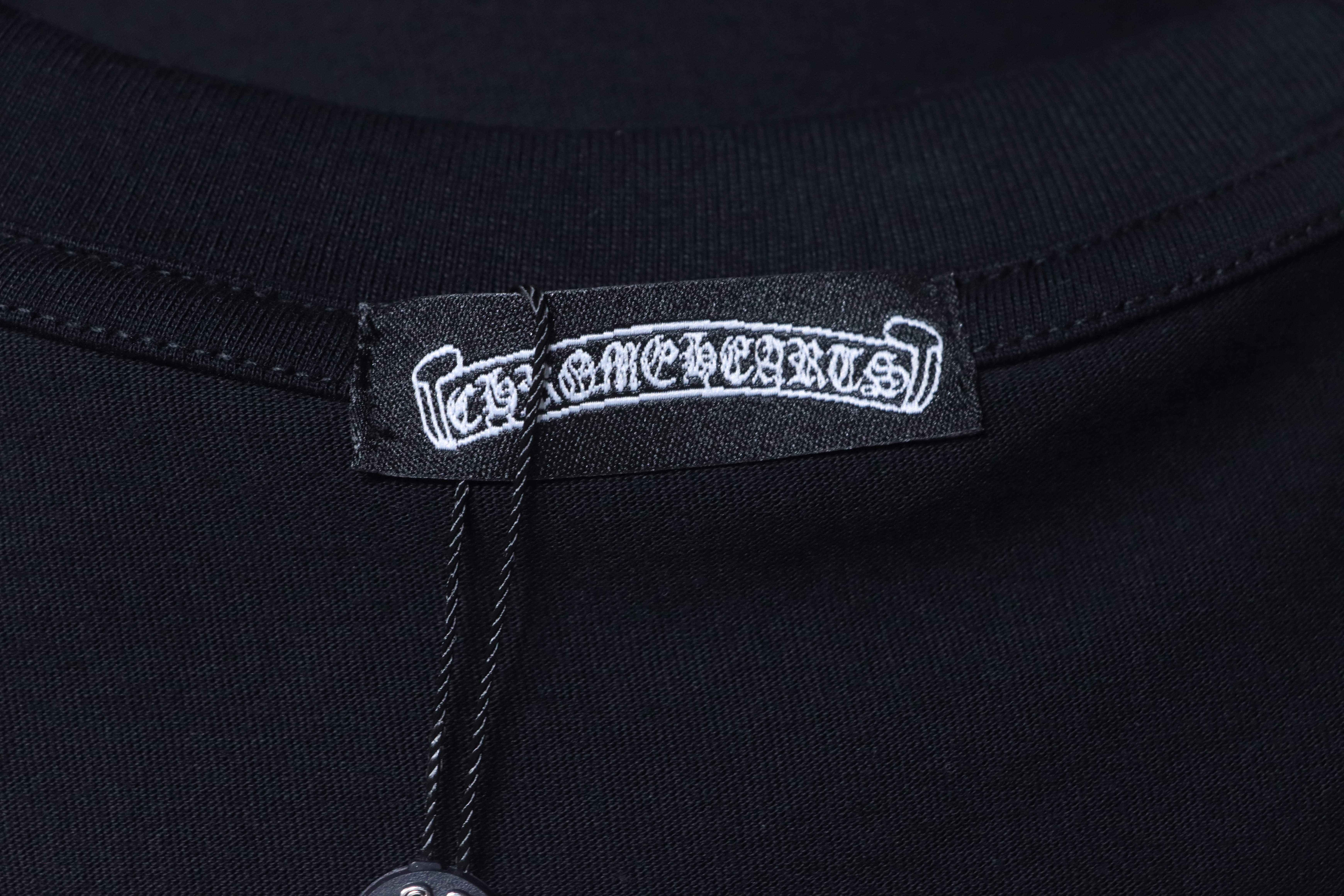 Chrome Hearts 26SS Los Angeles Horseshoe Logo Print Black T-Shirt