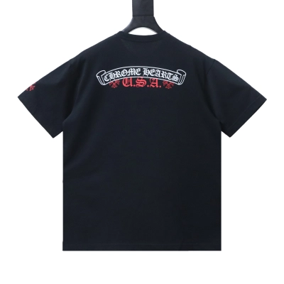 Chrome Hearts White Scroll Graphic Print T-Shirt 02