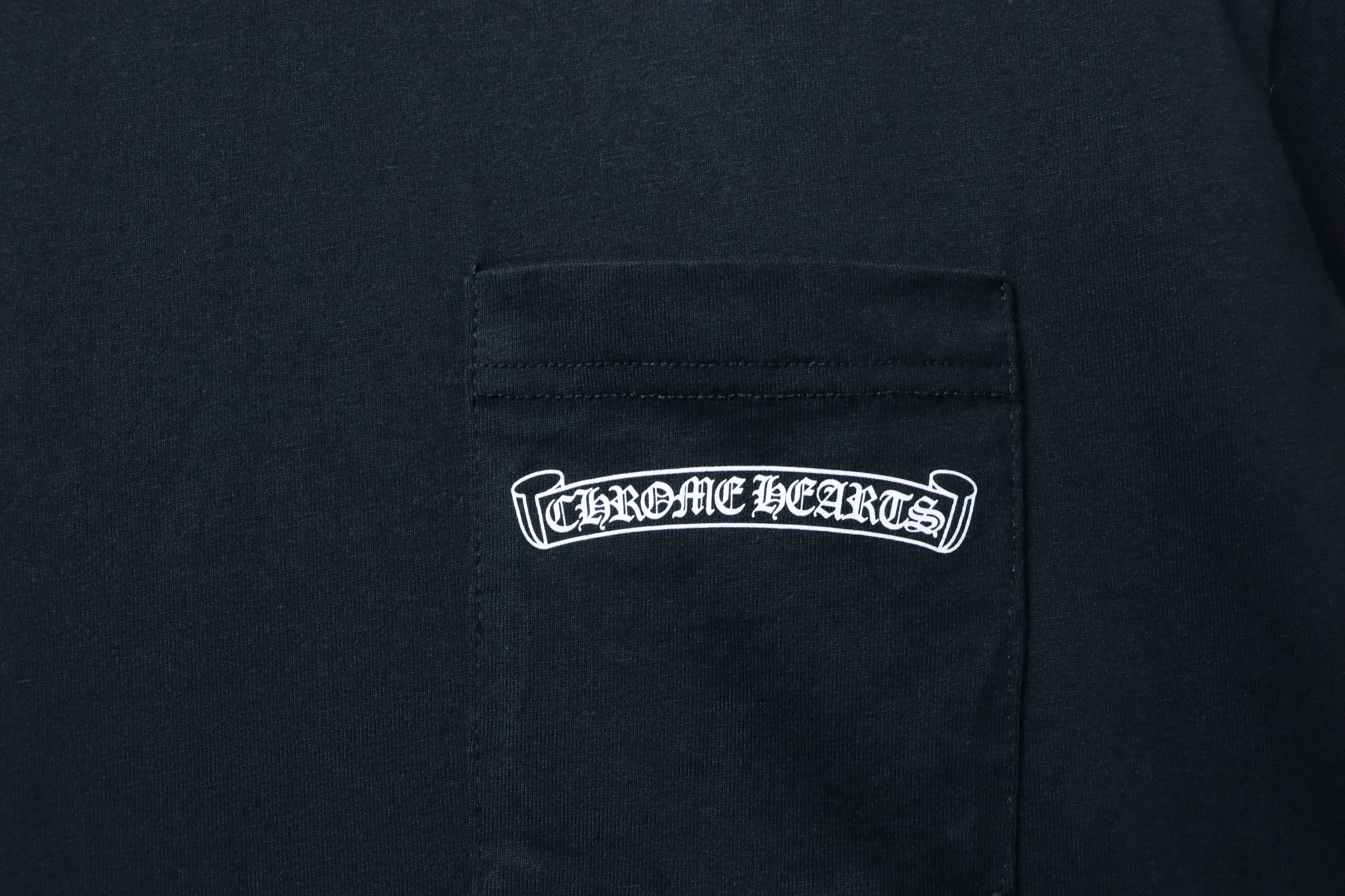Chrome Hearts White Scroll Graphic Print T-Shirt