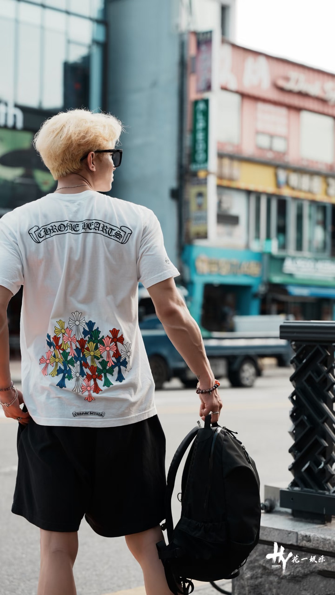 Chrome Hearts Colorful Cross Print T-Shirt