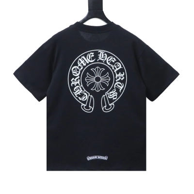 Chrome Hearts Black Front & Back Horseshoe T-Shirt 02