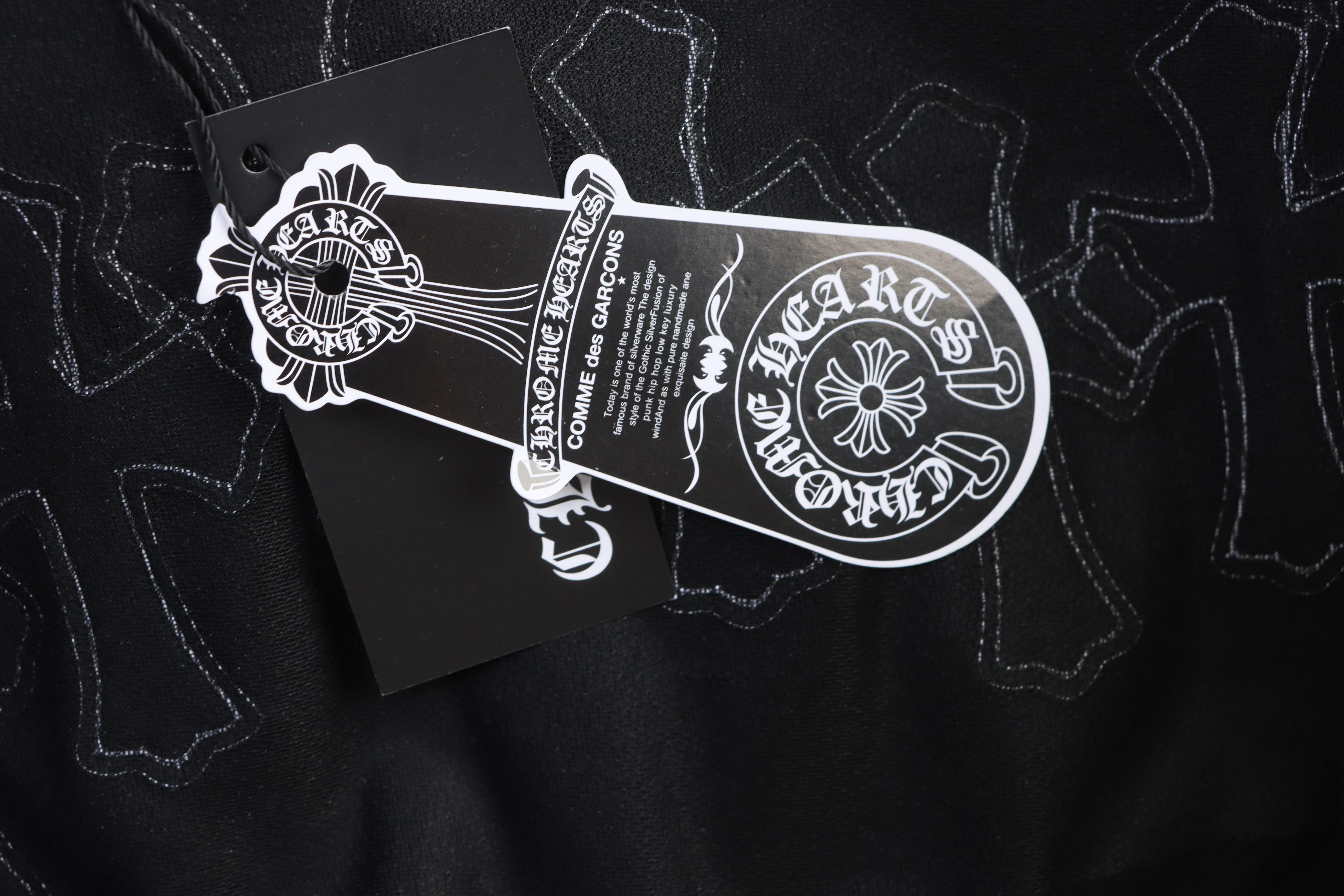 Chrome Hearts Black Leather Patch Cross Hardware T-Shirt