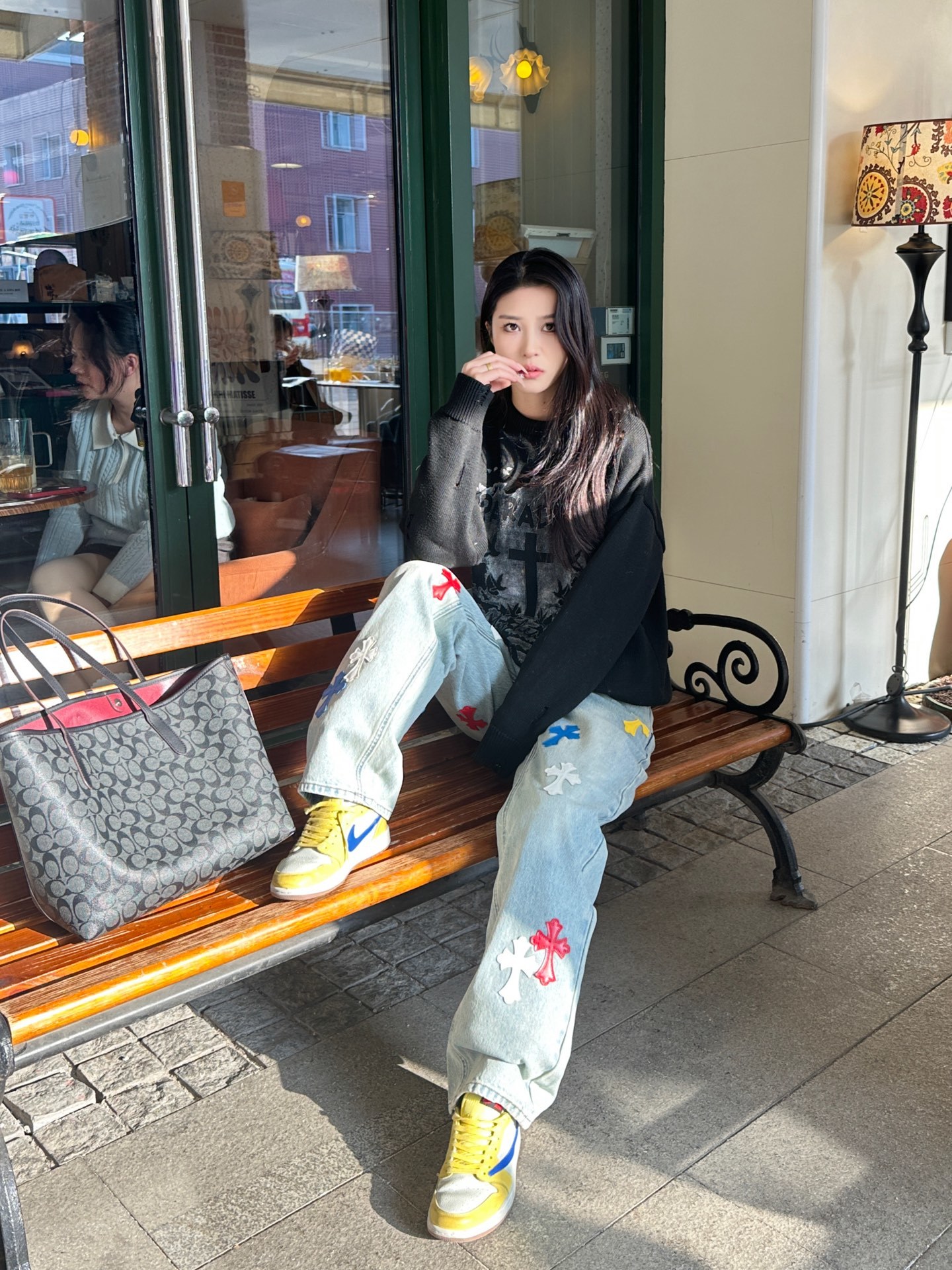 Chrome Hearts Macaron Colorful Cross Jeans