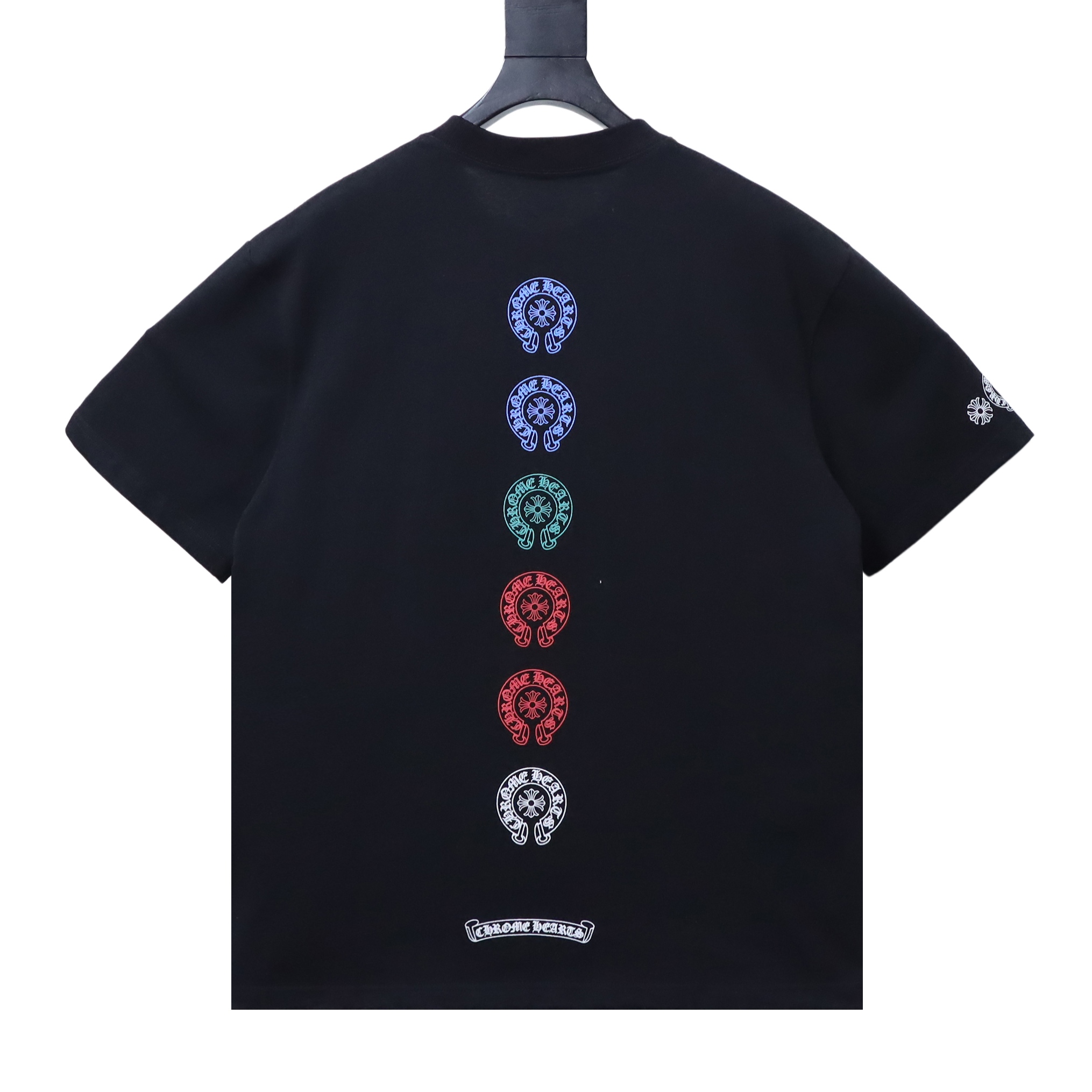 Chrome Hearts Black Multi-Color Cross Print T-Shirt 