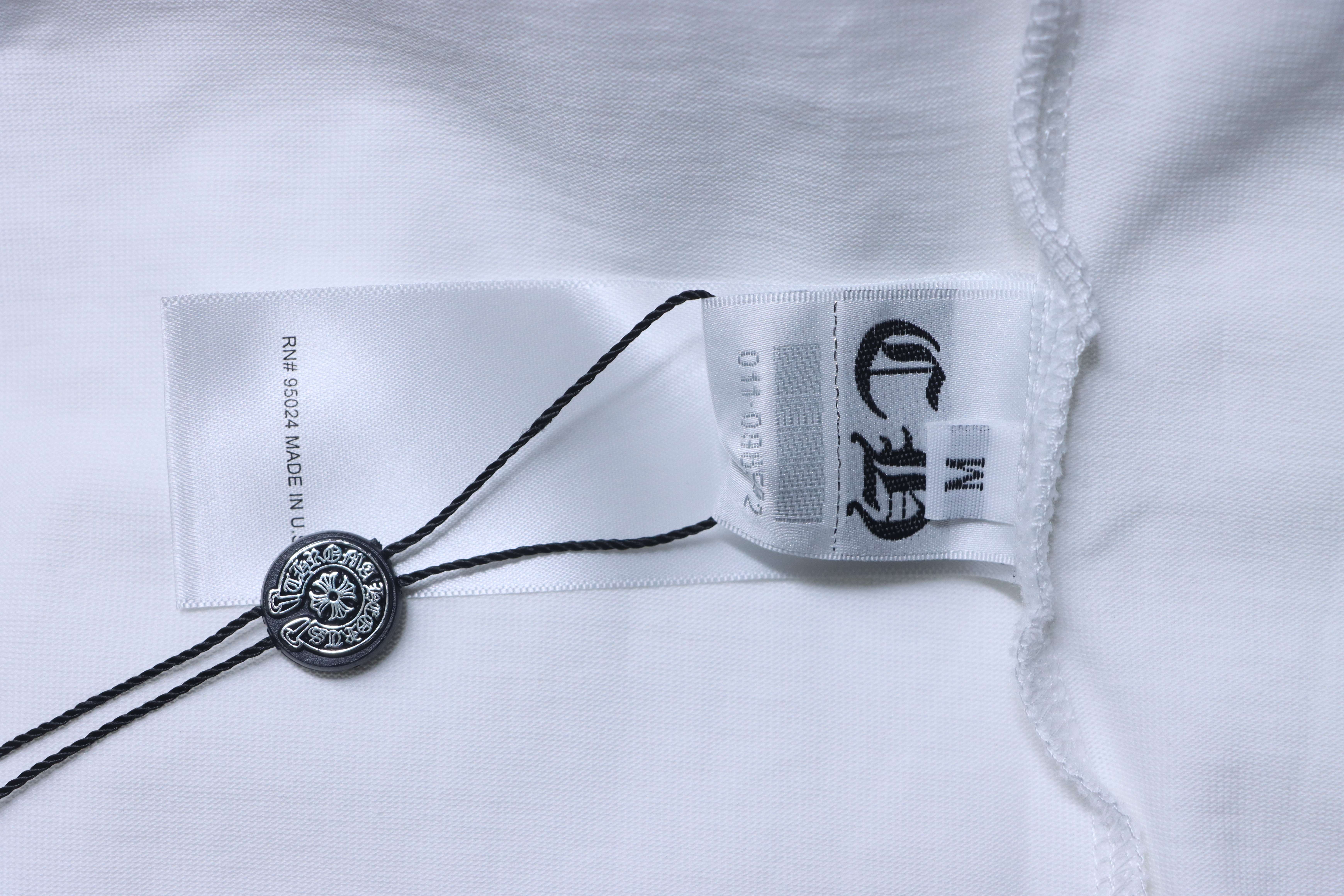 Chrome Hearts Orange Cross Print White T-Shirt