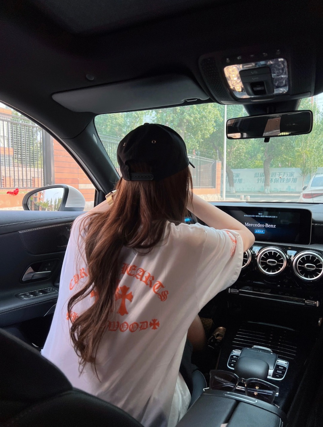 Chrome Hearts Orange Cross Print White T-Shirt
