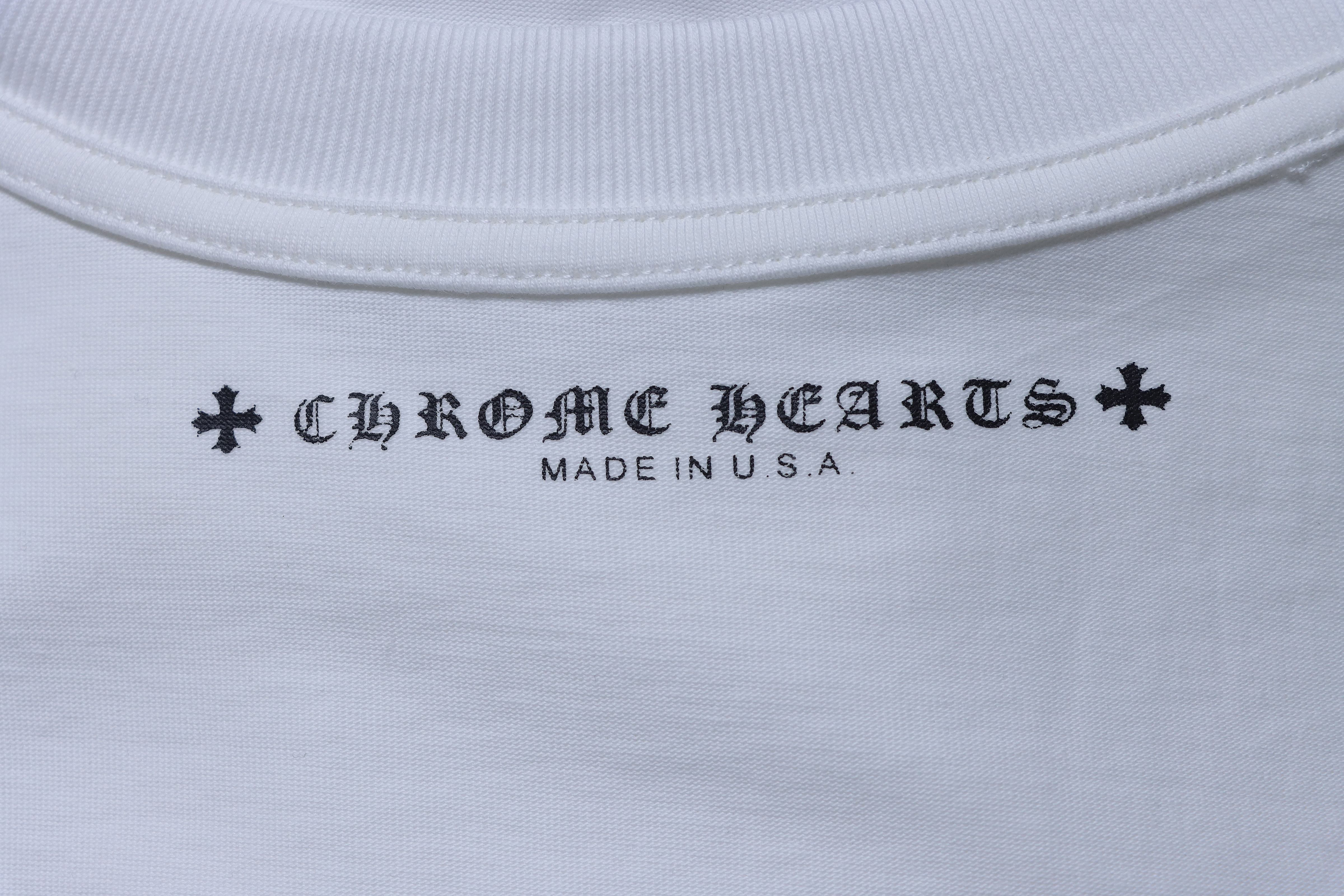 Chrome Hearts Pink Graffiti Print T-Shirt 2