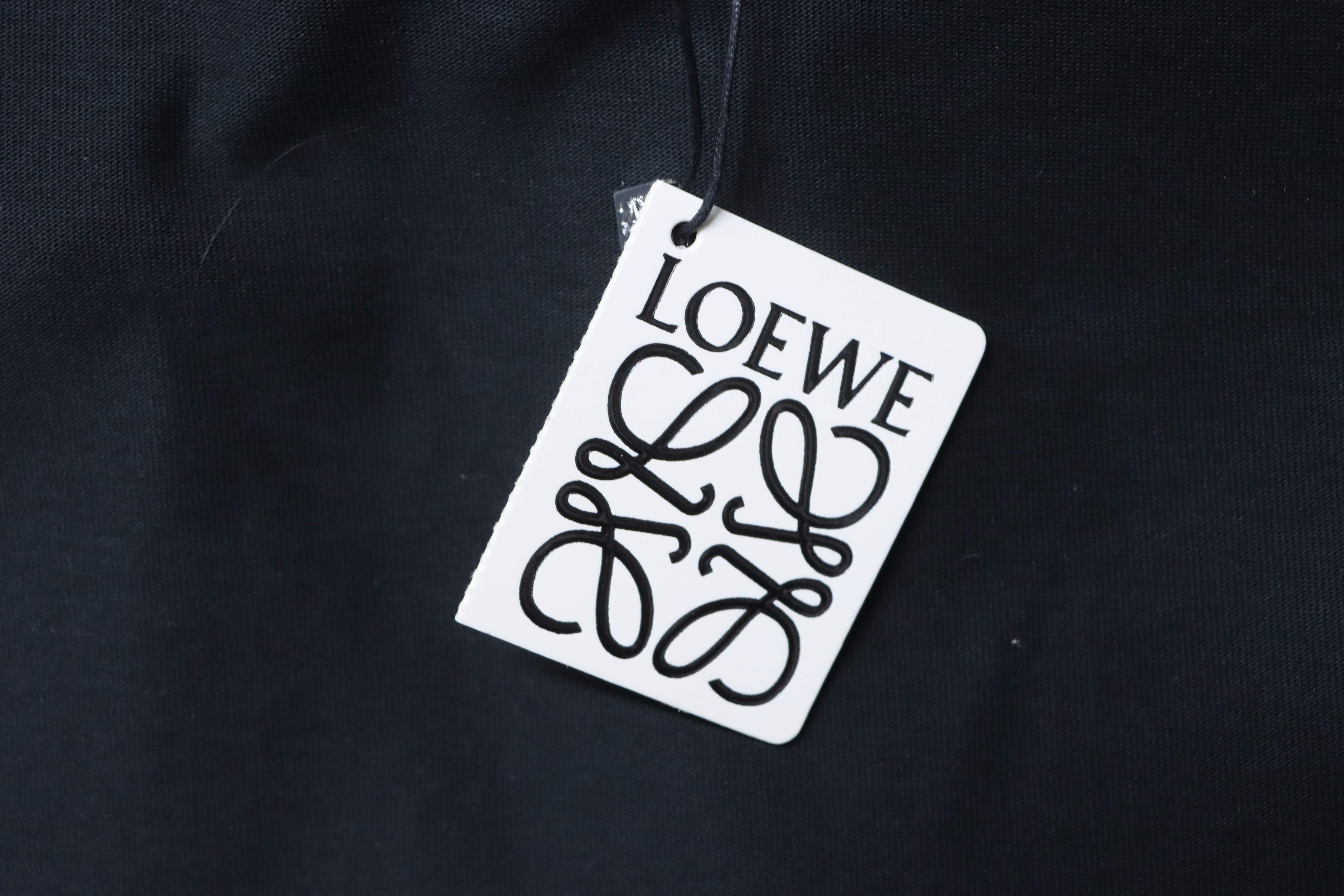 LOEWE 2026SS Grid Embroidery Logo Unisex Short Sleeve T-Shirt #1