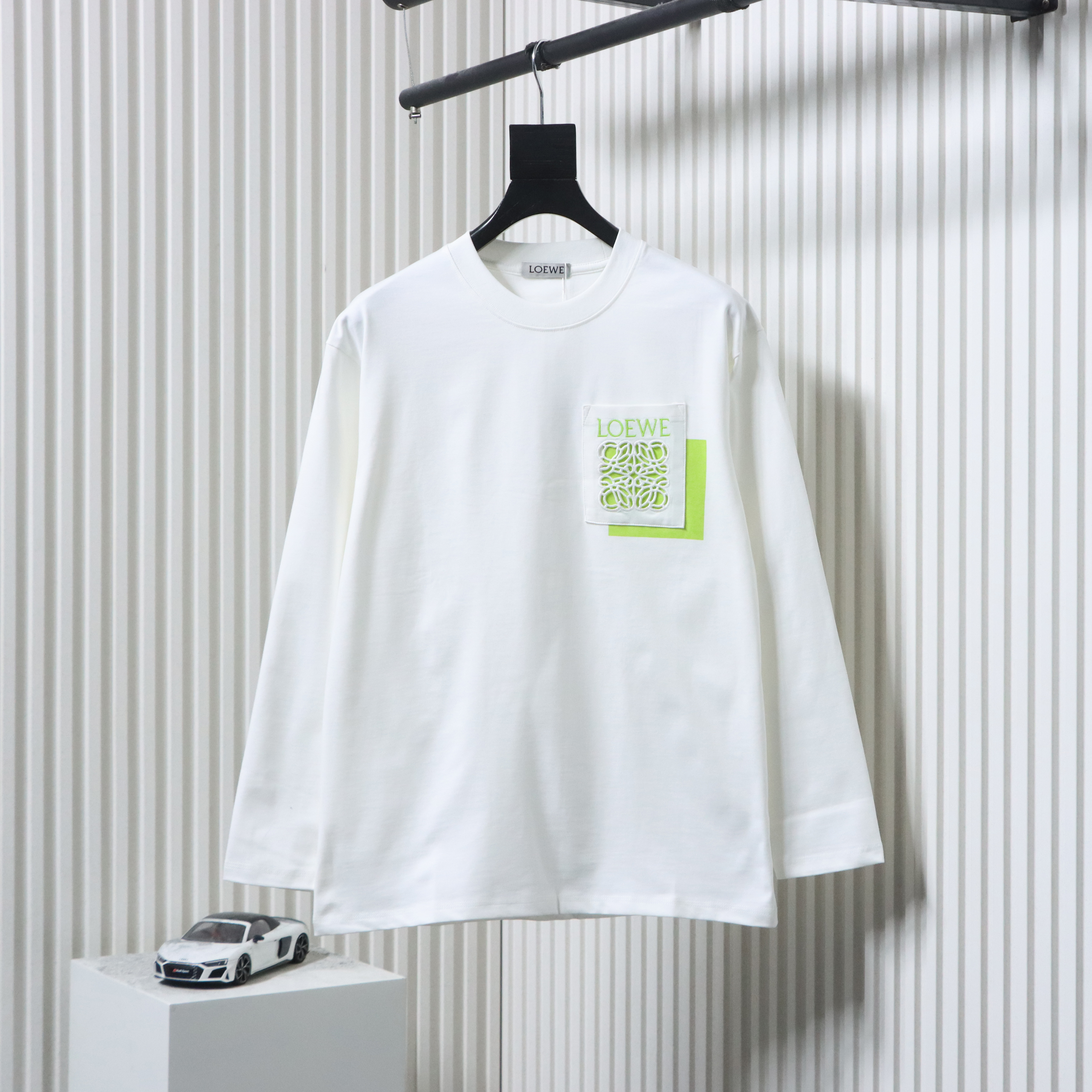 Loewe 25FW Cutout Logo Overlap Pocket Long Sleeve T-Shirt #1
