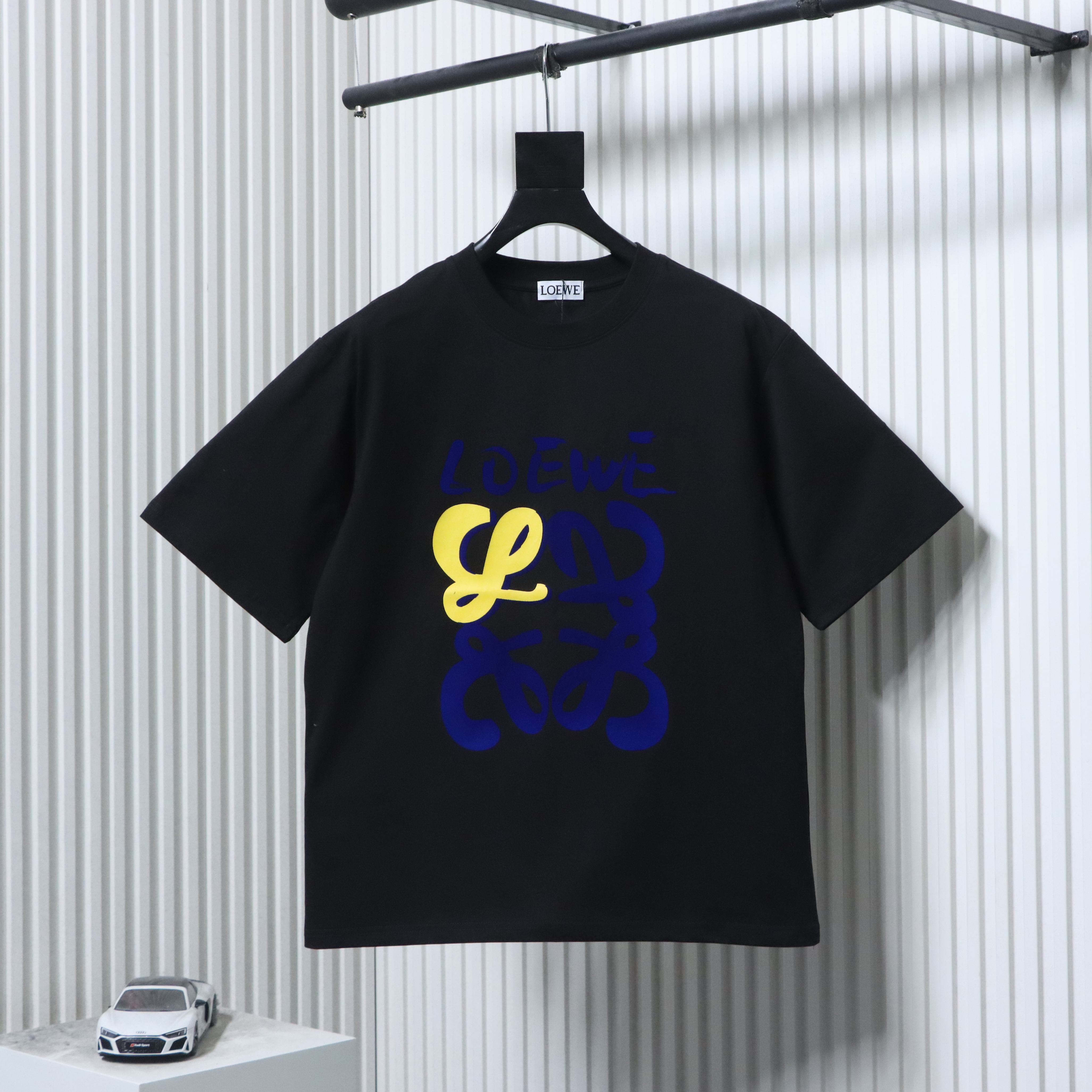 Loewe 25SS Graffiti Flocking Print Short Sleeve T-Shirt #1
