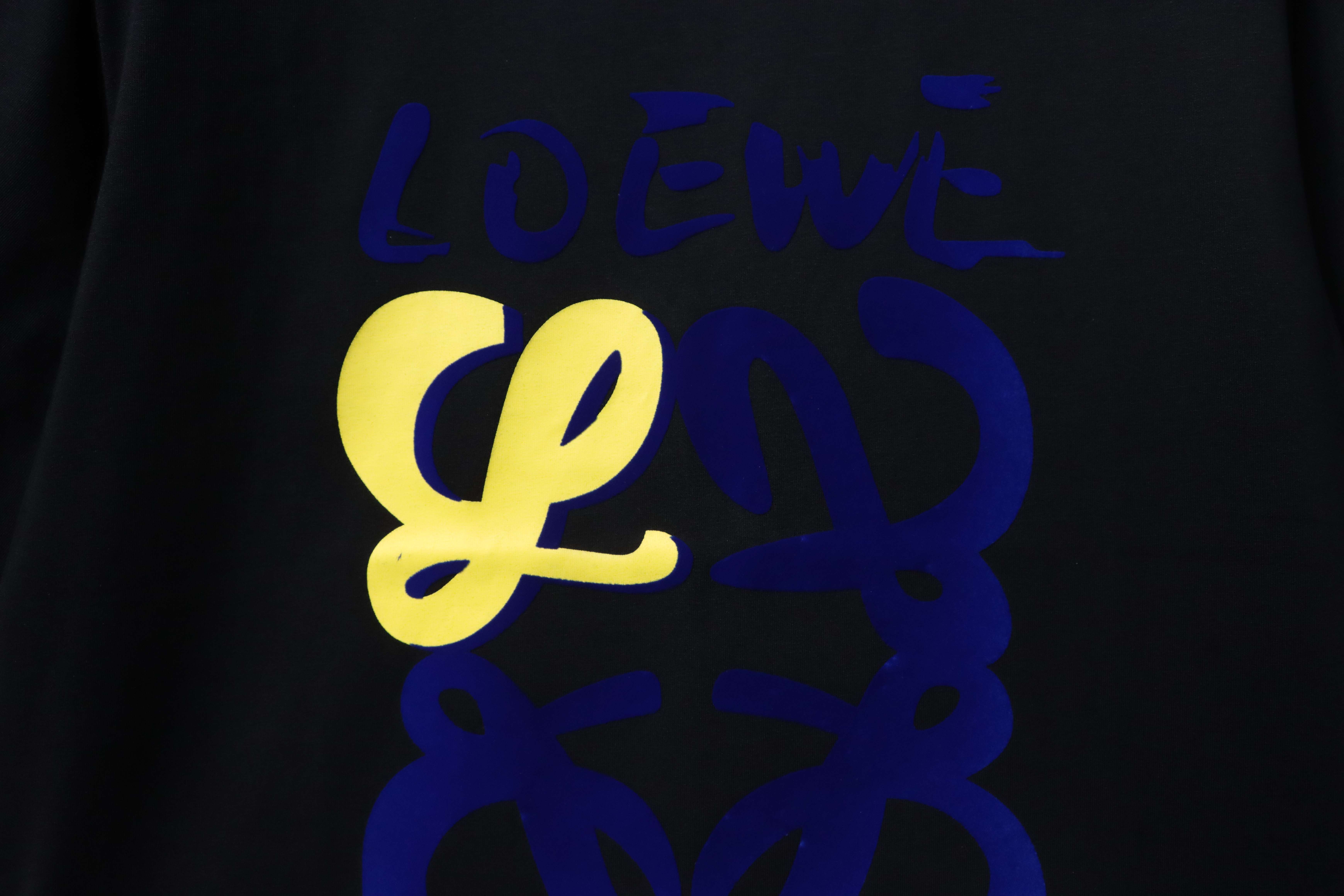 Loewe 25SS Graffiti Flocking Print Short Sleeve T-Shirt #1